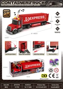 Sound and light inertia JD express fast shipping container transport vehicle