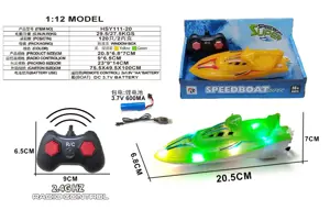 Two-way remote control motor speedboat (2.4G transparent lights)