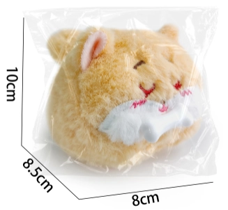 Pull-String Brown Dog (White Bell Keychain)