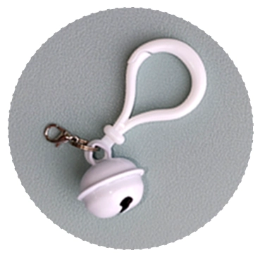 Pull-String Panda (White Bell Keychain)