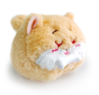 Pull-String Brown Dog (White Bell Keychain)