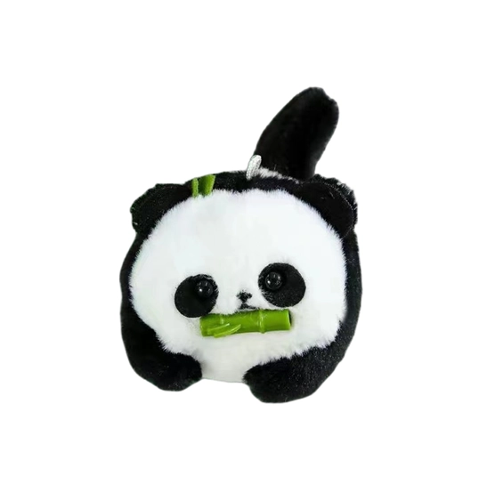 Pull-String Panda (White Bell Keychain)