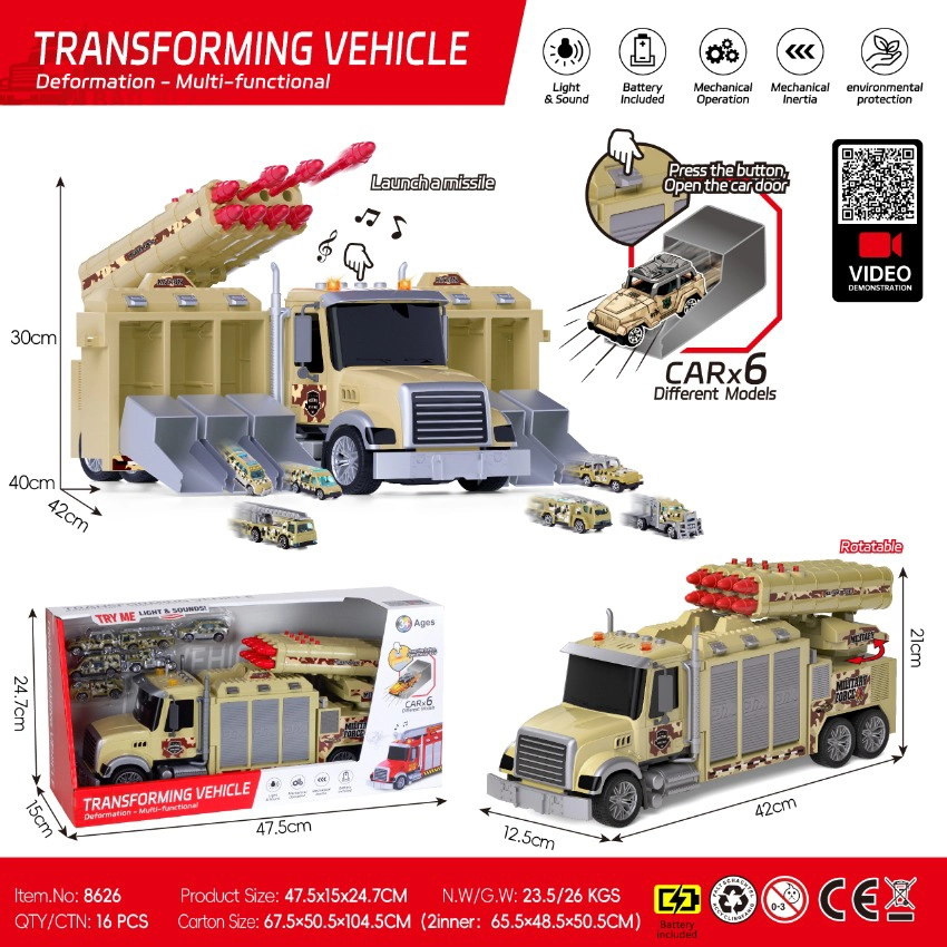 Transforming Storage Desert Military Rocket Launcher
