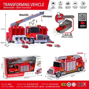 Transforming storage rescue fire truck