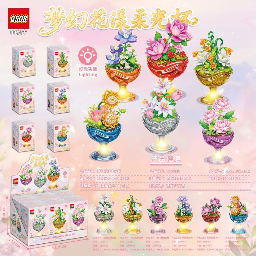 Soft-Glow Pink Rose Cup