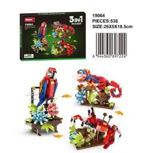 English Version Three Changes Series - Macaw / Chameleon / Fiddler Crab