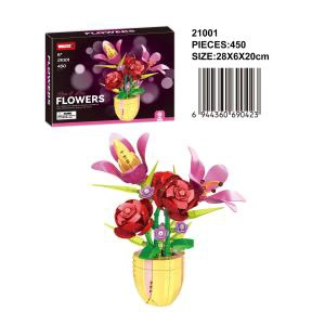 Lily and Rose Potted Plant