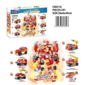 English Version Woma Building Blocks - Fire Line Rescue