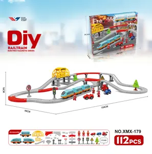 DIY Assembled Electric Train Track / 112PCS