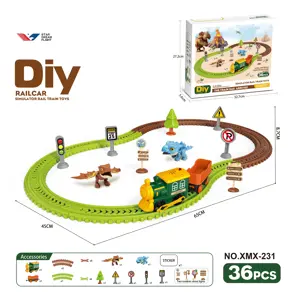 DIY Electric Track Car 36PC (Dinosaur Series)