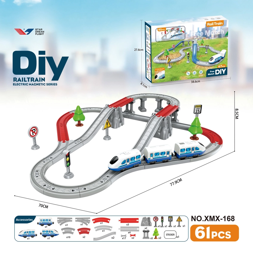 DIY Assembly Electric Train/61PCS
