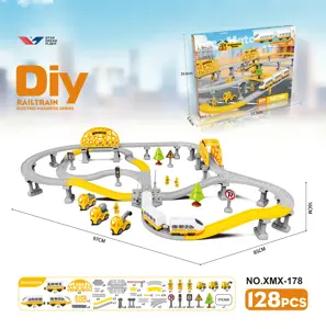 DIY Assembled Electric Train Track / 128PCS