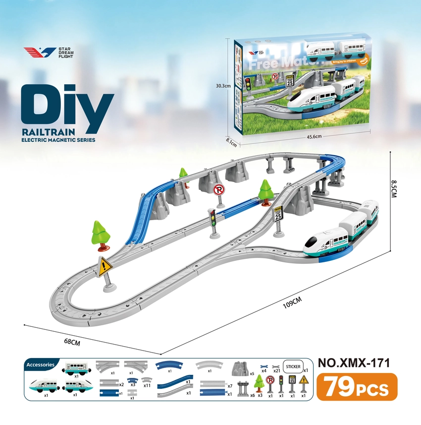 DIY Assembly Electric Train/79PCS
