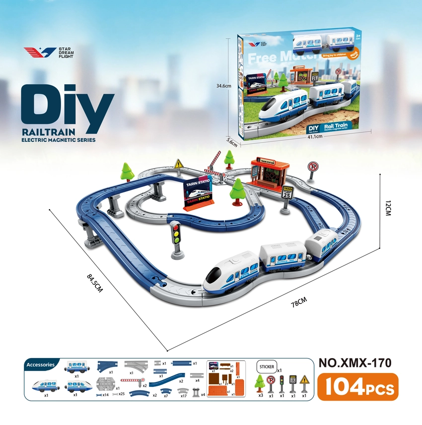 DIY Assembly Electric Train/104PCS