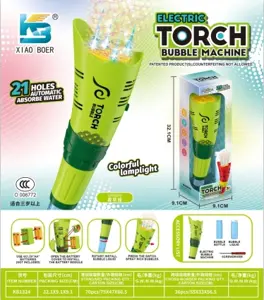 21-Hole Torch Bubble Machine with Lights (Batteries Not Included)