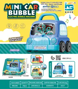 Toy car bubble machine with lights and music