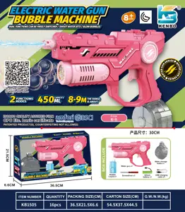 Dual-function electric water gun and bubble machine