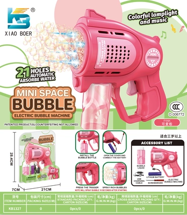 21-Hole Mini Bubble Machine with Music