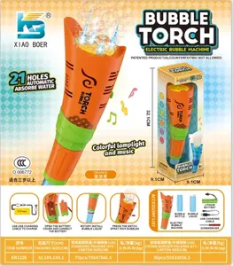 21-Hole Torch Bubble Machine with Music and Dual Lights