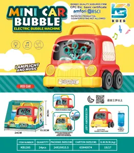Toy car bubble machine with lights and music