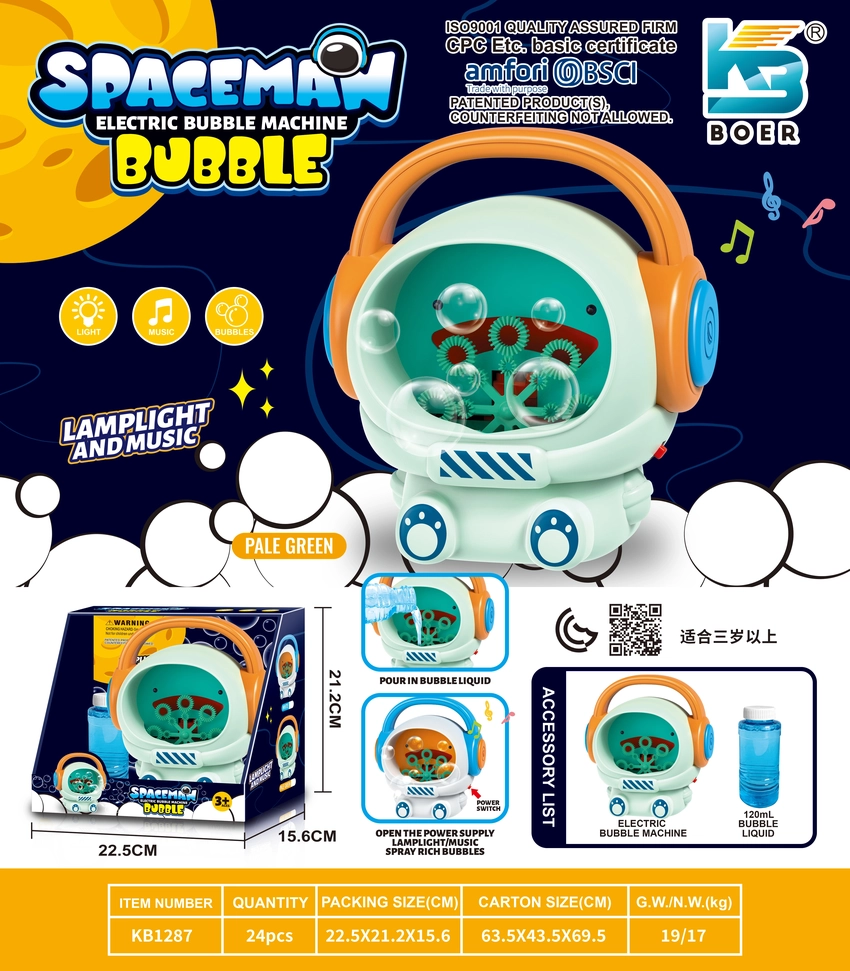 Astronaut Bubble Machine with Lights and Music