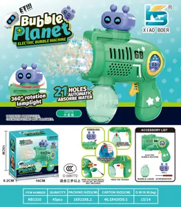 21-Hole Space Rotating Light Bubble Machine (Batteries Not Included)