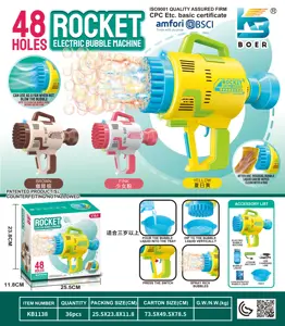 48-Hole Space Launch Cannon Electric Light Bubble Machine