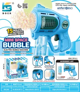 15-Hole Mini Bubble Machine (Batteries Not Included)