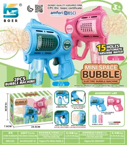 15-Hole Mini Bubble Machine (Batteries Not Included)