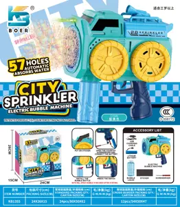 132-Hole Rocket Launcher Electric Colorful Light Bubble Machine