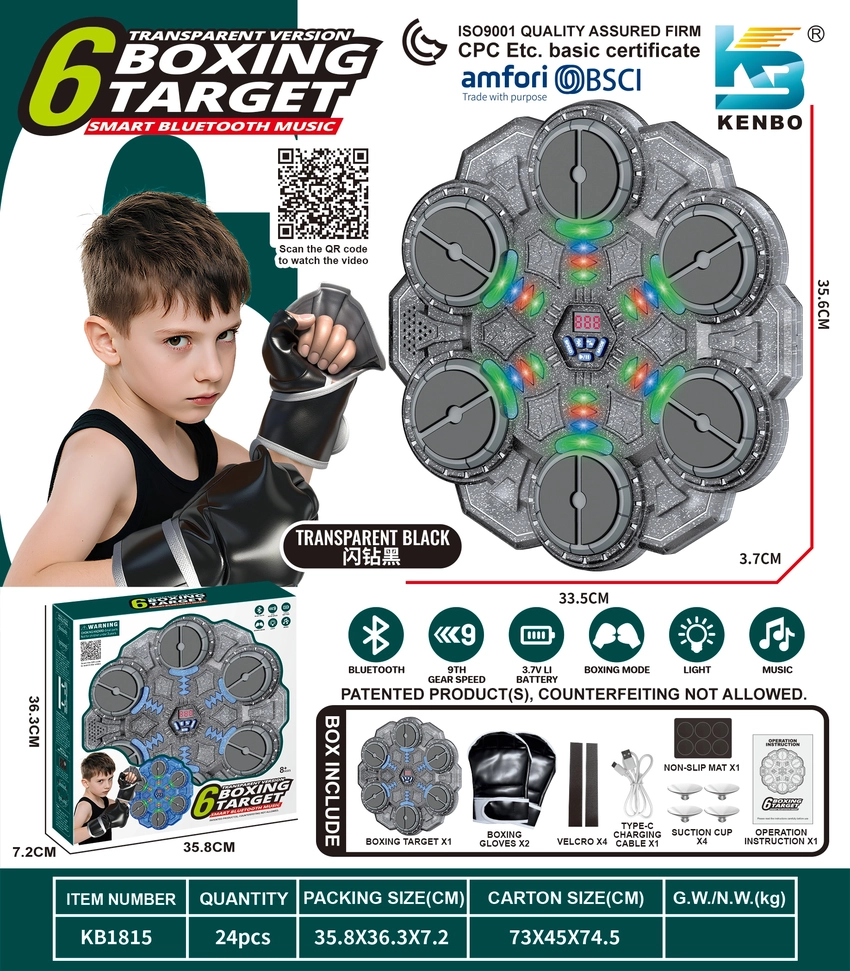 6-Key Smart Blue Music Boxing Target