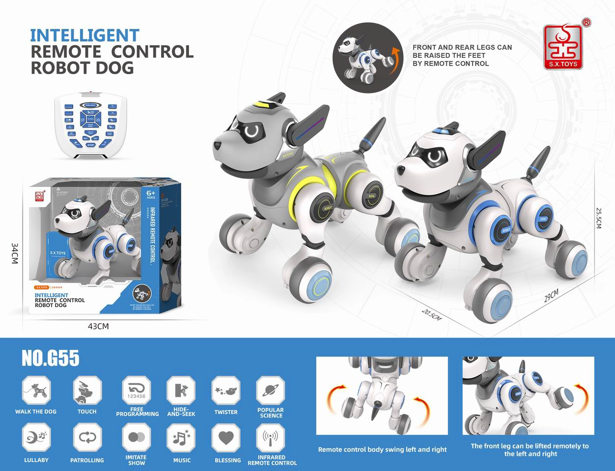 Infrared Remote-Controlled Smart Robot Dog