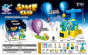 Spaceship (yellow and blue) aerodynamic balloon car