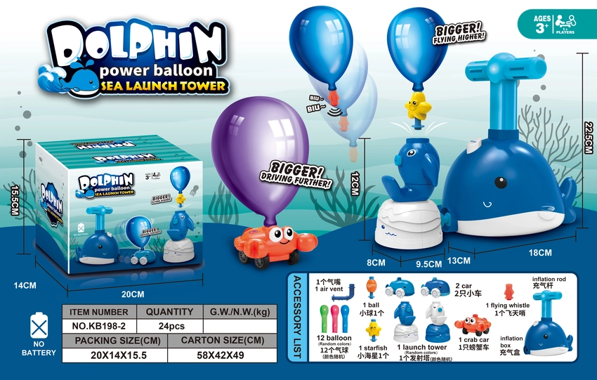 Little Dolphin Aerodynamic Balloon Car
