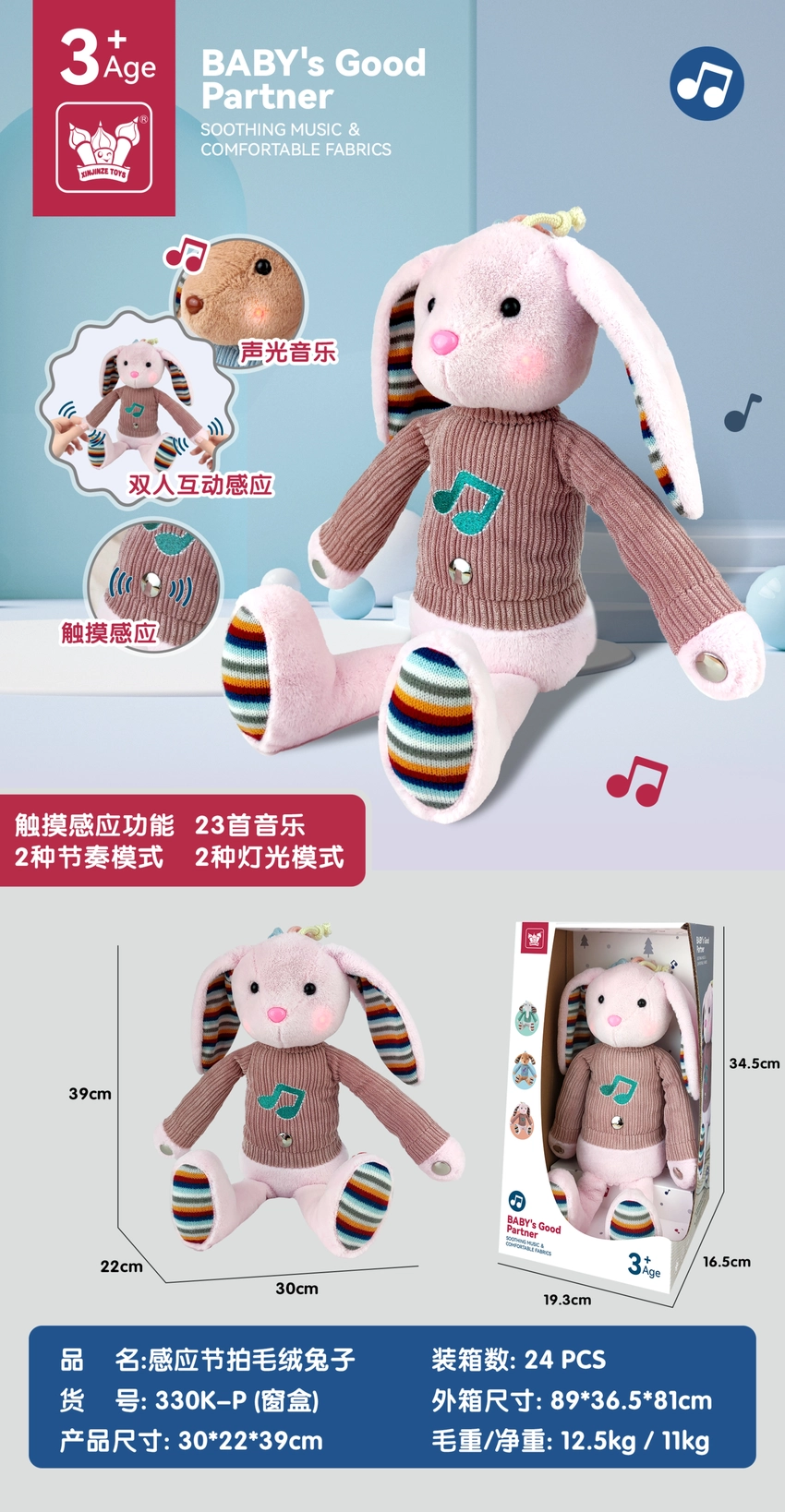 Motion-Activated Plush Rabbit