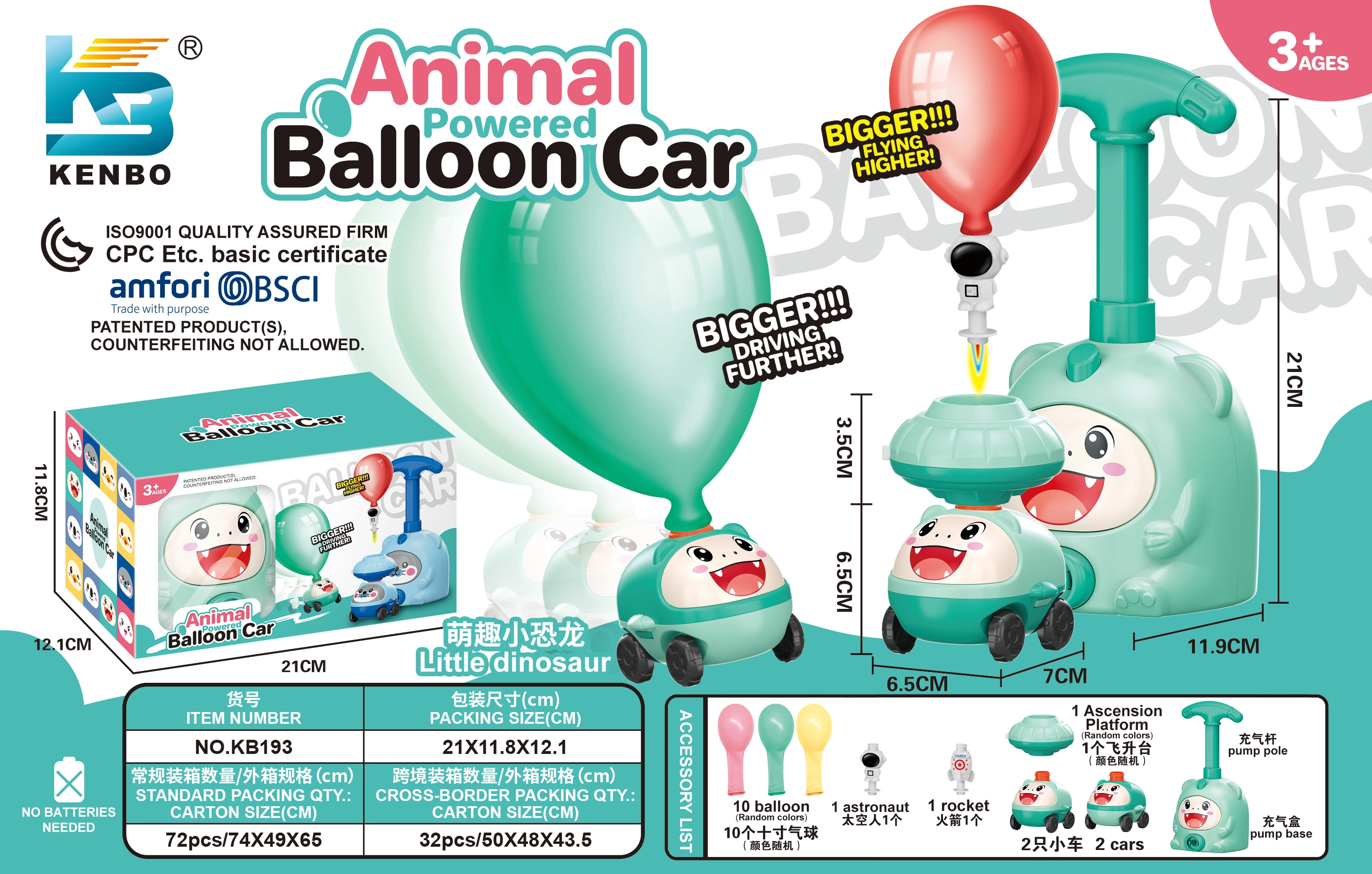 Dinosaur-Powered Balloon Flying Astronaut (Premium Version)