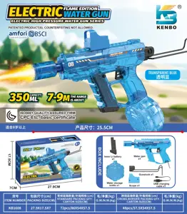 Upgraded Mini UZI Electric Water Gun with Light, Motorized Action, and Slide-Back Mechanism