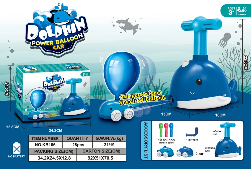 Little Dolphin Aerodynamic Balloon Car