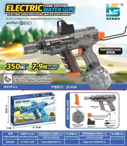Upgraded Mini UZI Electric Water Gun with Light, Motorized Action, and Slide-Back Mechanism