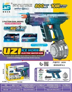 UZI Three-Function Dual-Mode Colorful Light Automatic Water Suction Self-Priming Electric Water Gun