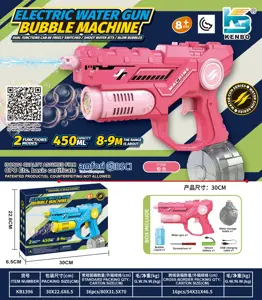 Dual-function electric water gun and bubble machine