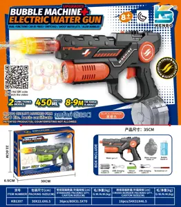 Dual-function Electric Light Water Gun and Bubble Machine