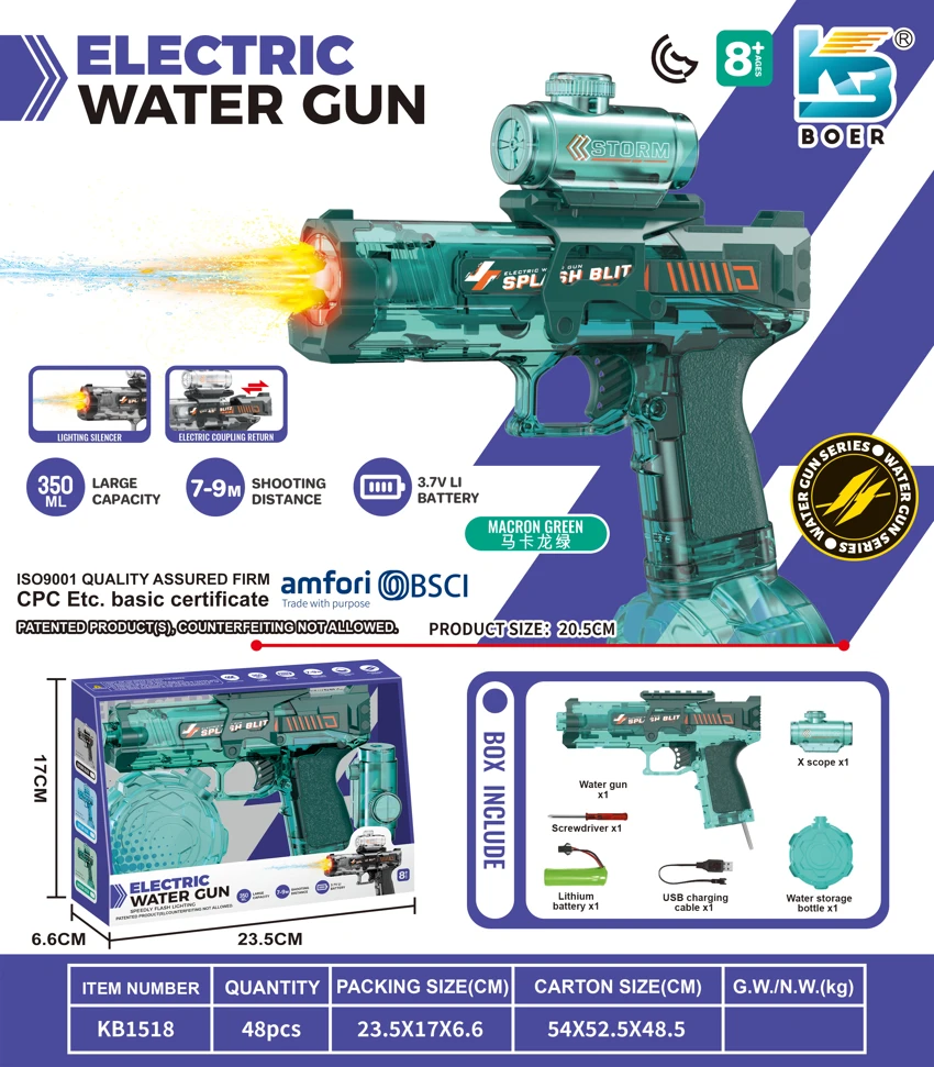 Ice Mouse Flashlight Cannon Electric Water Gun