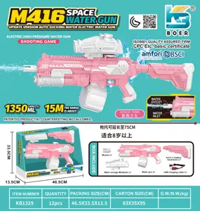 M416 Space Water Gun Upgraded Version with Automatic Water Suction, Dual-Mode Grenade Launcher, Manual-Auto Hybrid, Water Storage Capacity Over 1350ML