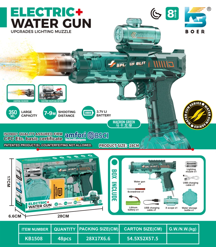 Ice Mouse Flashlight Cannon Electric Water Gun