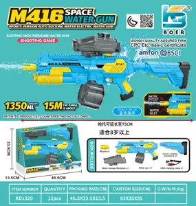 M416 Space Water Gun Upgraded Version with Automatic Water Suction, Dual-Mode Grenade Launcher, Manual-Auto Hybrid, Water Storage Capacity Over 1350ML