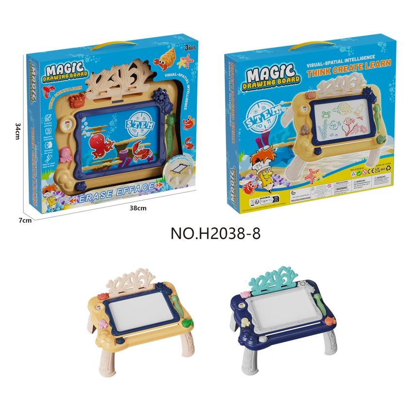 Little Ocean Magnetic Color Writing Board - With Stand