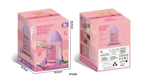 Rocket Piggy Bank - Pink