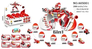 Building Block Egg 6-in-1 Firefighting Robot