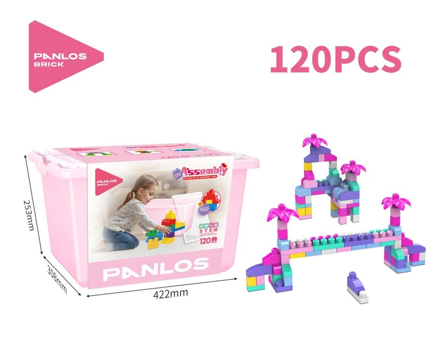 120 Large Piece Girl Building Block Set